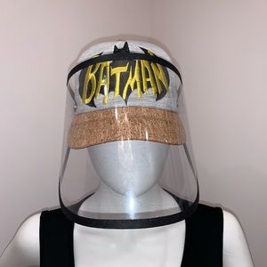 KIDS BATMAN BASEBALL HAT DETACHABLE FACE SHIELD